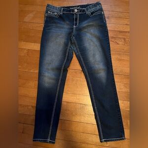 Maurices Dark Blue Skinny Jeans 16 R